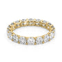 Yellow :: Zenorique 3.5ct round u prong lab grown diamond eternity ring IGI certified yellow gold luxury wedding band