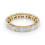 Yellow :: Elvique 2ct alternating radiant and round lab grown diamond eternity ring IGI certified yellow gold