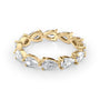 Yellow :: Orvellae 2.5ct pear east west lab grown diamond eternity ring IGI certified yellow gold wedding band