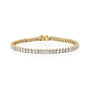 yellow :: 10 carat oval lab grown diamond tennis bracelet IGI certified