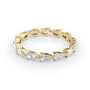 Yellow :: Orvellae 1.5ct pear east west lab grown diamond eternity ring IGI certified yellow gold wedding band