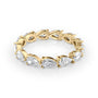 Yellow :: Orvellae 2ct pear east west lab grown diamond eternity ring IGI certified yellow gold wedding band