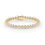 yellow :: 6.5 carat round bezel lab grown diamond tennis bracelet IGI certified