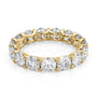 Yellow :: Zenorique 4.5ct round u prong lab grown diamond eternity ring IGI certified yellow gold ultra luxury wedding band
