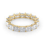 Yellow :: Lunentia 2ct east west radiant u prong lab grown diamond eternity ring IGI certified yellow gold