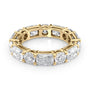 Yellow :: Elvique 5.7ct alternating radiant and round lab grown diamond eternity ring IGI certified yellow gold ultra luxury band