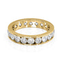 Yellow :: Seraviquea 2ct round channel lab grown diamond eternity ring IGI certified yellow gold