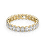 Yellow :: Norentia 2ct oval lab grown diamond eternity ring IGI certified yellow gold wedding band