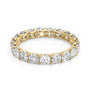 Yellow :: Zenorique 2.5ct round u prong lab grown diamond eternity ring IGI certified yellow gold wedding band