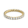Yellow :: Velorique 1.5ct round trellis lab grown diamond eternity ring IGI certified yellow gold