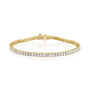 yellow :: 6 carat oval lab grown diamond tennis bracelet IGI certified