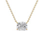yellow :: elongated cushion diamond pendant necklace crafted in yellow gold