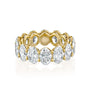 Yellow :: Norentia 3ct oval lab grown diamond eternity ring IGI certified yellow gold wedding band