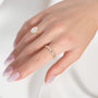 Yellow :: 1.4 carat oval east west bezel lab diamond eternity ring yellow gold horizontal band