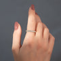 Yellow :: 2 carat round u prong lab diamond eternity ring yellow gold full diamond band