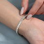 yellow :: 10ct luxury emerald lab grown diamond tennis bracelet for women