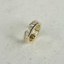 Yellow :: 2 carat round lab diamond channel eternity ring yellow gold full diamond band