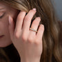 Yellow :: IGI certified 1.5ct round lab grown diamond bezel eternity ring yellow gold stackable band