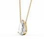 yellow :: 0.8 ct pear solitaire necklace with brilliant diamond sparkle