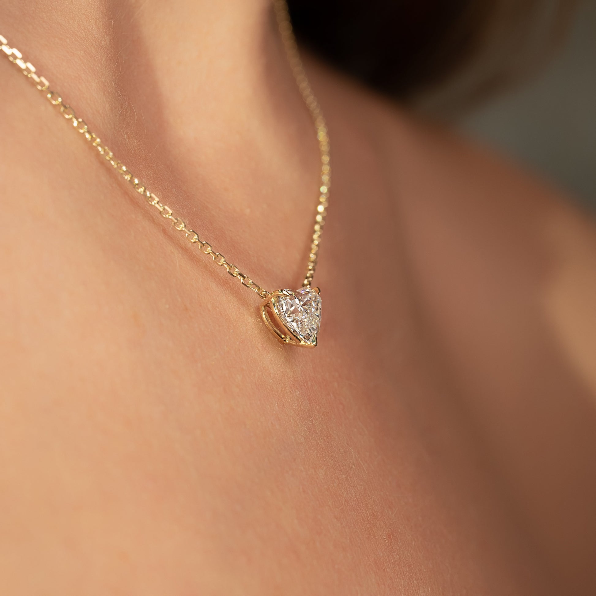 yellow :: 1.5 ct heart cut necklace inspired by timeless romance
