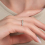 Yellow :: classic round bezel lab grown diamond eternity ring yellow gold timeless design