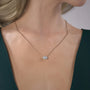 yellow :: elegant yellow gold pendant featuring a sparkling oval lab grown diamond