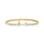 yellow :: 4ct oval brilliant lab grown diamond tennis bracelet four prong setting