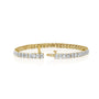 yellow :: 10 carat emerald lab grown diamond tennis bracelet IGI certified
