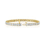 yellow :: 15ct oval brilliant lab grown diamond tennis bracelet four prong setting