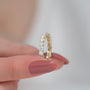 Yellow :: classic 2 carat round lab grown diamond eternity ring yellow gold statement band