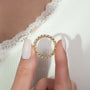 Yellow :: close up 3ct round trellis lab diamond eternity ring yellow gold brilliant sparkle