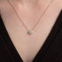 yellow :: 1 carat cushion cut necklace with warm radiant sparkle