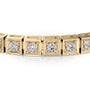 yellow :: 2ct round lab grown diamond tennis bracelet chocolate design four prong setting