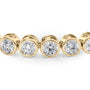 yellow :: 6.5 carat IGI certified round diamond bracelet lab grown bezel set