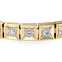 yellow :: 4.5ct round lab grown diamond tennis bracelet chocolate design four prong setting