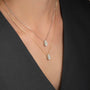 yellow :: 2 carat pear lab grown diamond pendant necklace