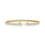 yellow :: 6ct oval brilliant lab grown diamond tennis bracelet four prong setting