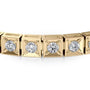 yellow :: 3ct round lab grown diamond tennis bracelet chocolate design four prong setting
