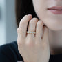 Yellow :: elegant 3 carat round bezel lab grown diamond eternity ring Yellow gold statement band