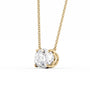 yellow :: luxury oval diamond pendant necklace crafted in polished yellow gold