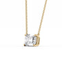 yellow :: 0.5 carat emerald solitaire necklace with rich gold styling