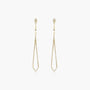 Yellow :: refined lab grown diamond drop earrings petite design white gold elegant minimal jewelry