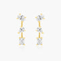 Yellow :: statement multi shape lab grown diamond earrings drop style white gold bold luxury jewelry