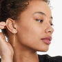 Yellow :: subtle luxury petite lab grown diamond earrings drop style white gold modern everyday jewelry