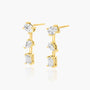 Yellow :: modern fancy shape lab grown diamond drop earrings mixed cut white gold elegant jewelry