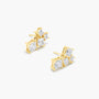 Yellow :: :: modern princess cut diamond cluster studs lab grown square design white gold sleek jewelry