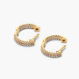 Yellow :: premium lab grown diamond hoops inside out pave style white gold high brilliance fine jewelry