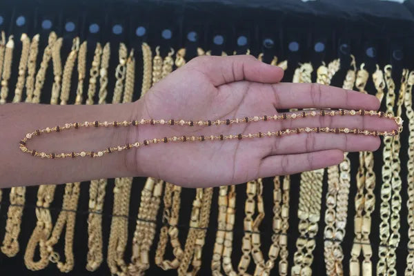 Brass Micro Polish Rudraksh Mala