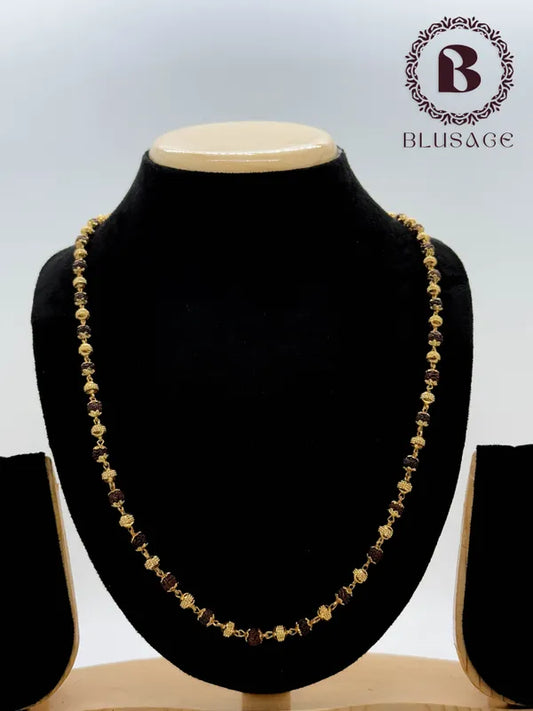 Brass Micro Polish Rudraksh Mala