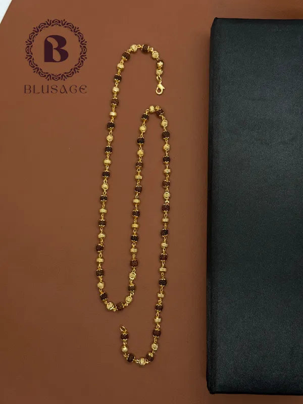 Brass Micro Polish Rudraksh Mala